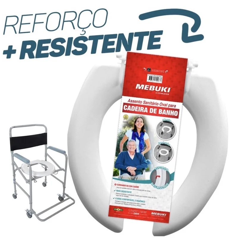 Assento Aberto P/ Cadeira de Banho C/ Rodas - Mebuki