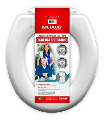 Assento Fechado P/ Cadeira de Banho C/ Rodas - Mebuki