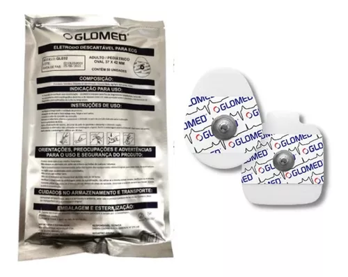Eletrodo descartável para ECG 37x42 Glomed - 50un.